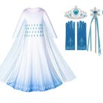 **Aanbieding** Frozen - Elsa jurk + Kroon - prinsessenjurk - € 14,95