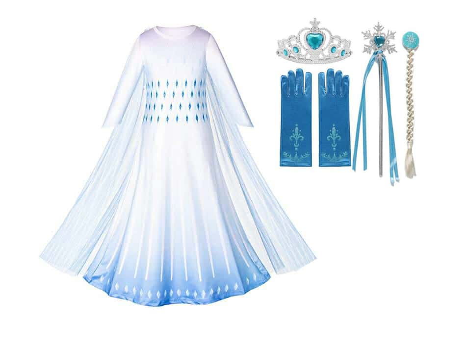 **Aanbieding** Frozen - Elsa jurk + Kroon - prinsessenjurk - € 14,95 - Afbeelding 28