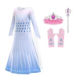 **Aanbieding** Frozen - Elsa jurk + Kroon - prinsessenjurk - € 14,95