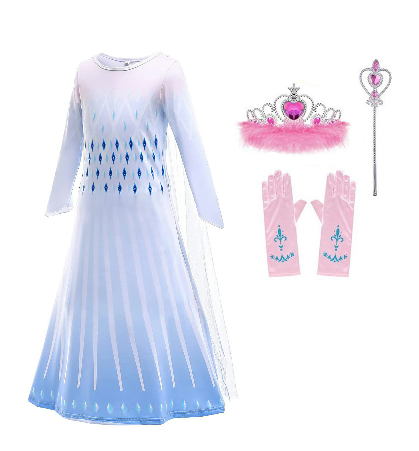 **Aanbieding** Frozen - Elsa jurk + Kroon - prinsessenjurk - € 14,95 - Afbeelding 27