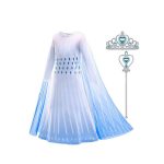 **Aanbieding** Frozen - Elsa jurk + Kroon - prinsessenjurk - € 14,95