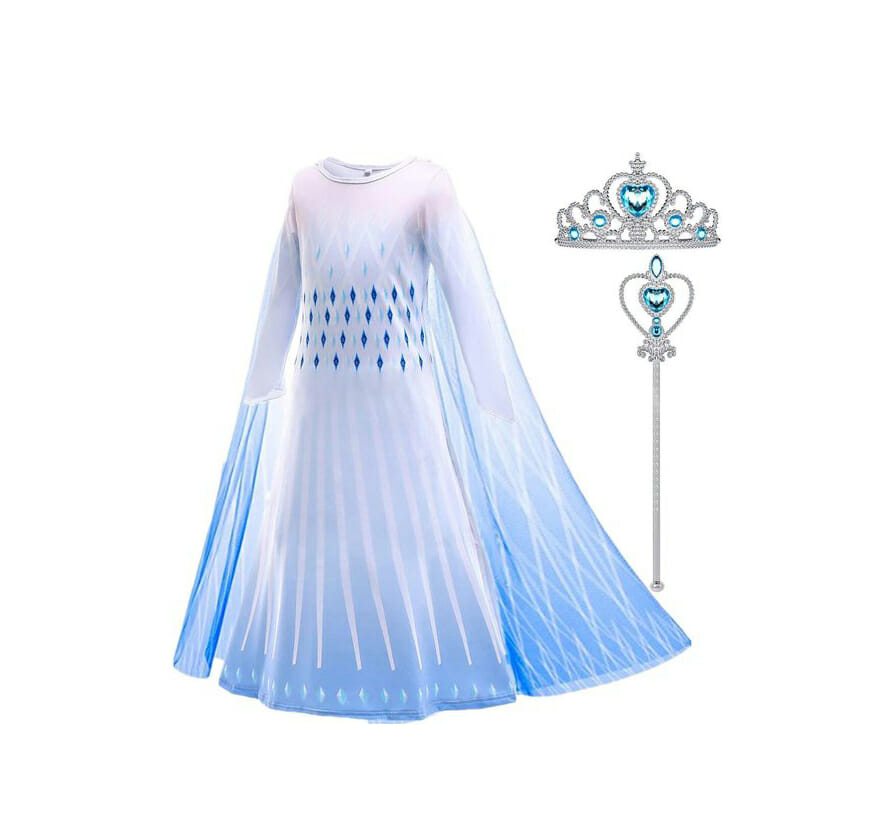 **Aanbieding** Frozen - Elsa jurk + Kroon - prinsessenjurk - € 14,95 - Afbeelding 24