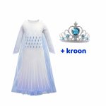 **Aanbieding** Frozen - Elsa jurk + Kroon - prinsessenjurk - € 14,95