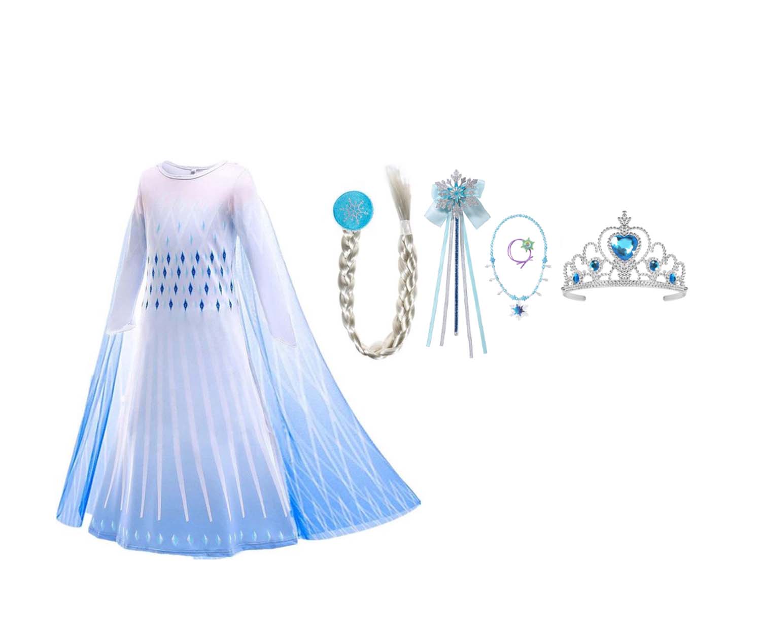**Aanbieding** Frozen - Elsa jurk + Kroon - prinsessenjurk - € 14,95 - Afbeelding 25