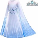 **Aanbieding** Frozen - Elsa jurk + Kroon - prinsessenjurk - € 14,95