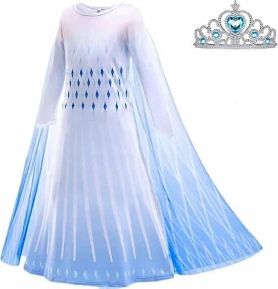 **Aanbieding** Frozen - Elsa jurk + Kroon - prinsessenjurk - € 14,95