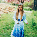 Frozen Elsa prinsessenjurk - volledig set + accessoires - maat 92/98