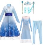 Frozen Elsa prinsessenjurk - volledig set + accessoires - maat 92/98