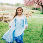 Frozen Elsa prinsessenjurk - volledig set + accessoires - maat 92/98