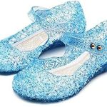 Frozen Elsa  jurk  + toverstaf / kroon - maat 92/98