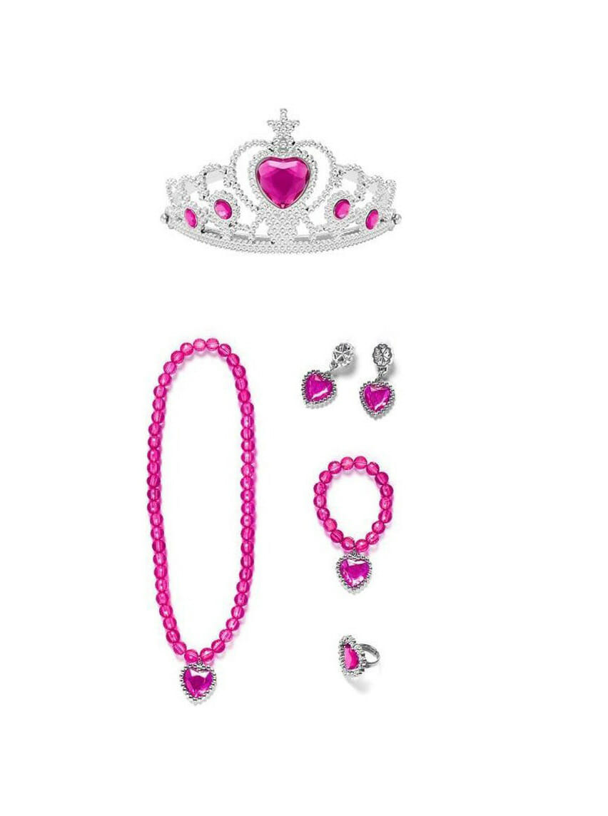 Prinses Anna - tiara +juwelen - fuchsia