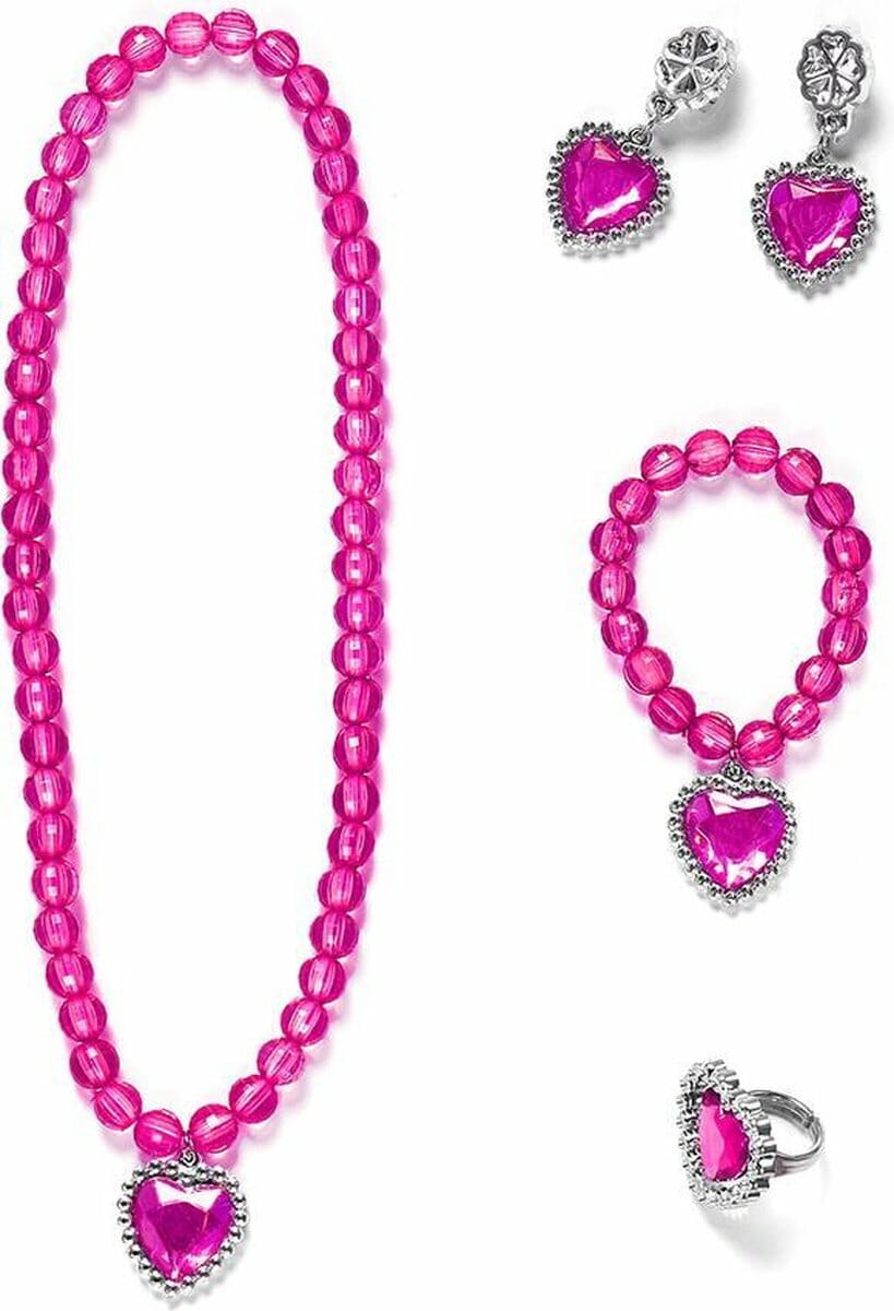 Prinses Anna - tiara +juwelen - fuchsia - Afbeelding 2