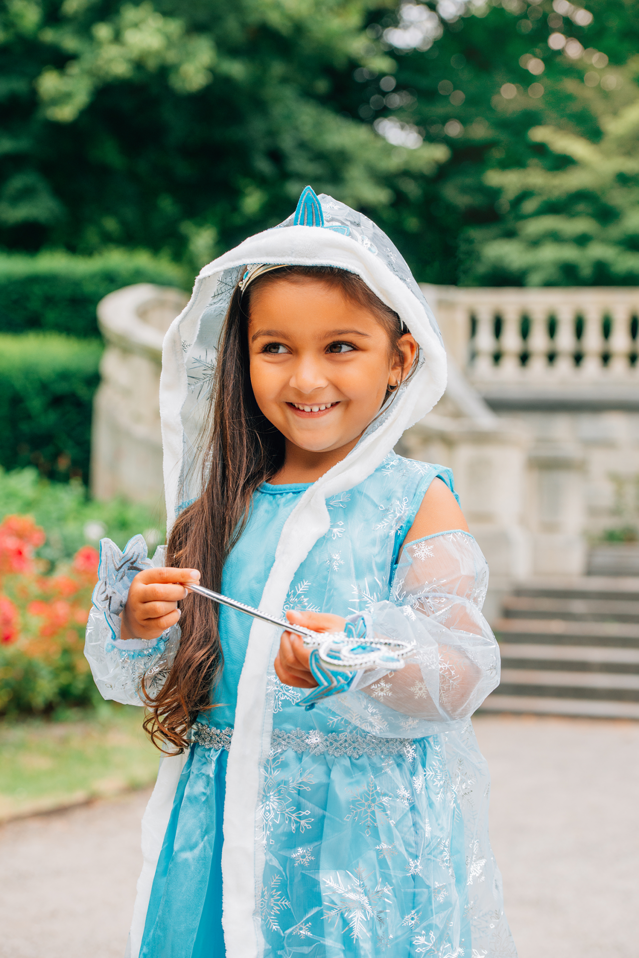 Frozen Elsa prinsessenjurk met cape inclusief accessoires - Afbeelding 5