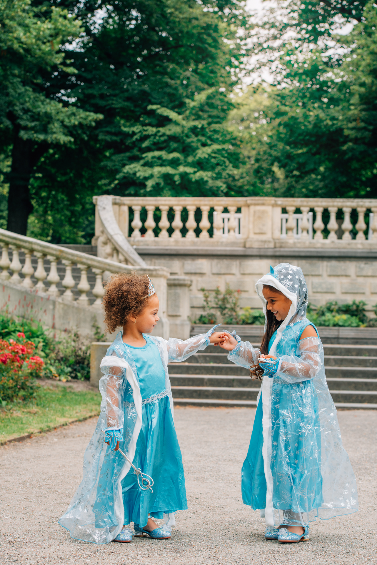 Frozen Elsa prinsessenjurk met cape inclusief accessoires - Afbeelding 2