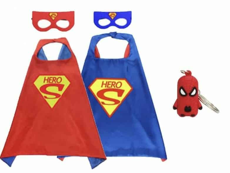 Superhelden Verkleedpak - 3-Pack - Superman + Spiderman cape + masker + Hanger - Afbeelding 5