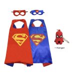 Superhelden Verkleedpak - 3-Pack - Superman + Spiderman cape + masker + Hanger