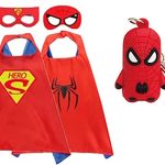 Superhelden Verkleedpak - 3-Pack - Superman + Spiderman cape + masker + Hanger