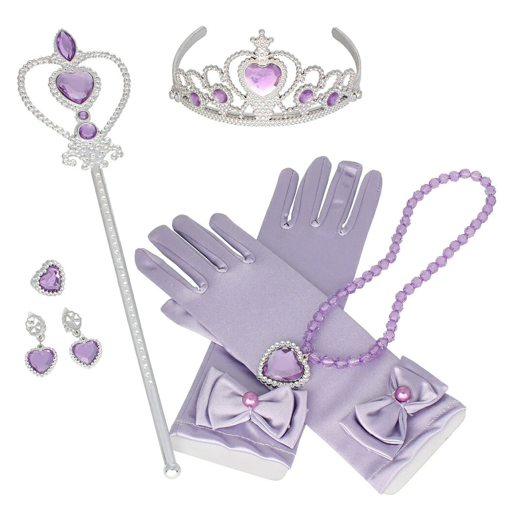 Tiara, toverstaf, handschoenen, sieraden voor bij je Rapunzel jurk