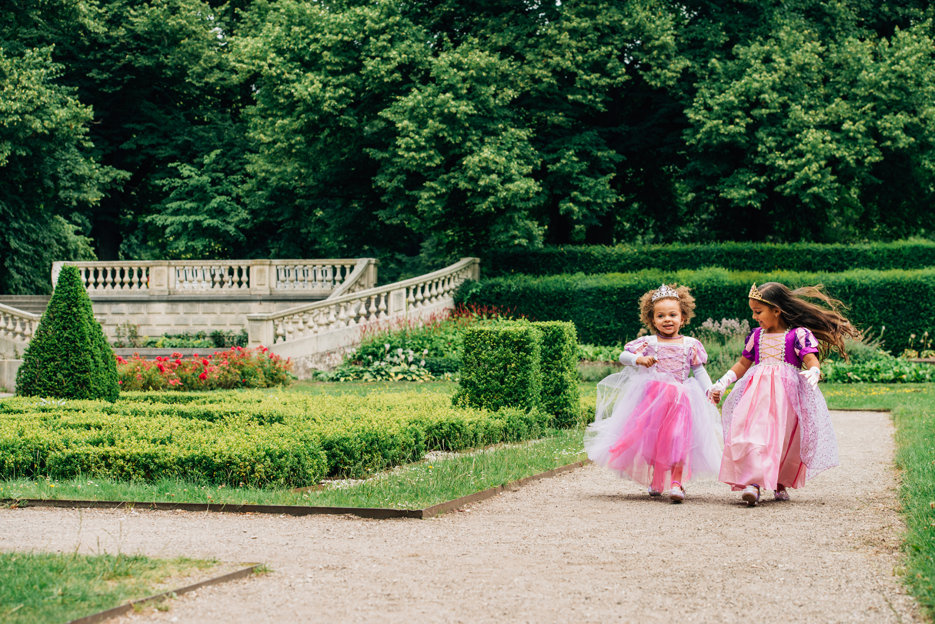 Rapunzel + Belle jurk + haarband + toverstaf/kroon - Afbeelding 11