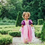 Rapunzel + Belle jurk + haarband + toverstaf/kroon