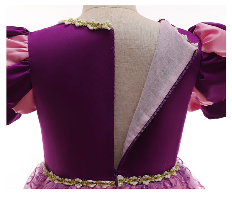 Rapunzel + Belle jurk + haarband + toverstaf/kroon - Afbeelding 14