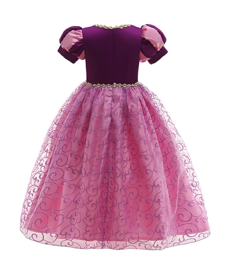 Rapunzel + Belle jurk + haarband + toverstaf/kroon - Afbeelding 13