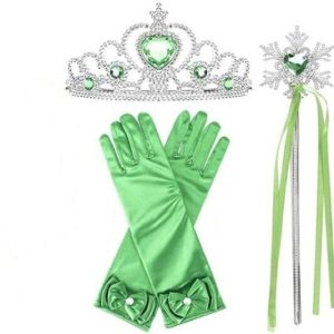 Tiara - toverstaf - handschoenen - groen