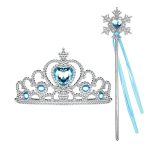 Tiara - kroon - toverstaf lint - Blauw