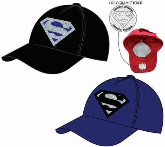 Superman blauwe / zwarte cap - pet maat 56 - 58 cm