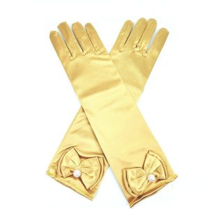 Prinsessen lange elleboog handschoenen - Gouden handschoenen