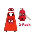 Spiderman cape + masker + sleutelhanger