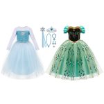 Frozen Elsa + Anna prinsessenjurk + Accessoires