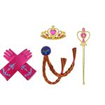 Frozen Anna - toverstaf - tiara - handschoenen - Anna vlechtjes