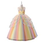 Unicorn Jurk - Eenhoorn Jurk Geel + accessoires