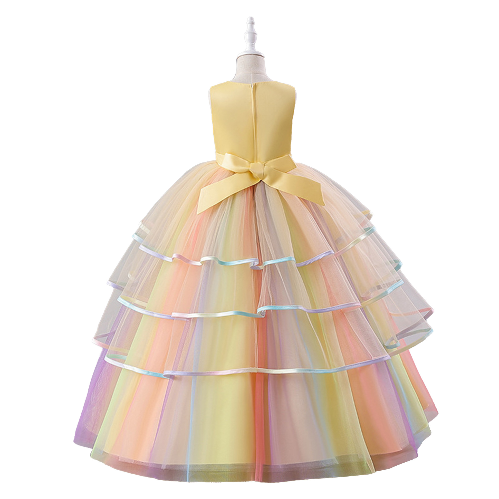 Unicorn Jurk - Eenhoorn Jurk Geel + accessoires - Afbeelding 2