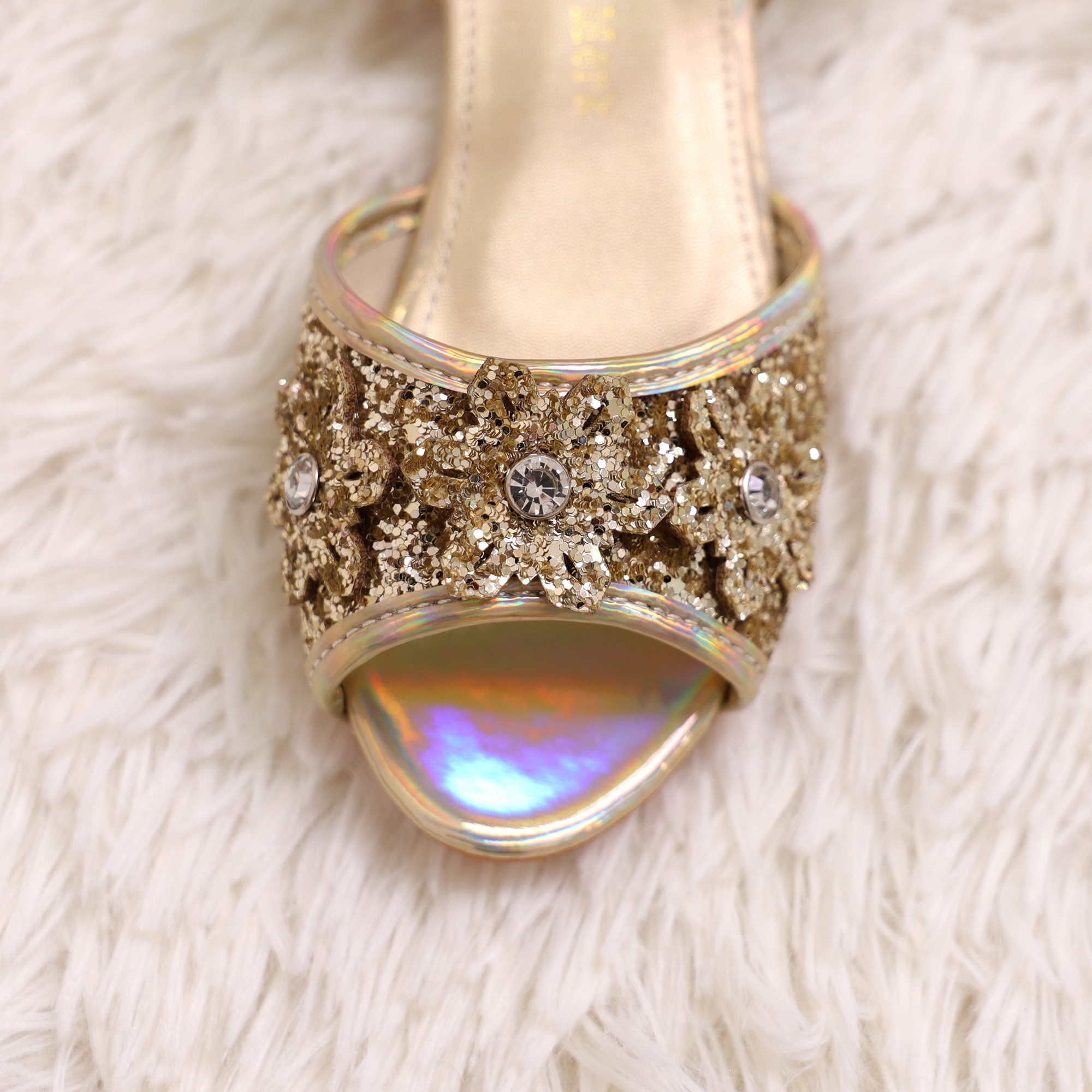 Prinsessenschoenen – Livia – Goud + toverstaf/kroon - Afbeelding 2