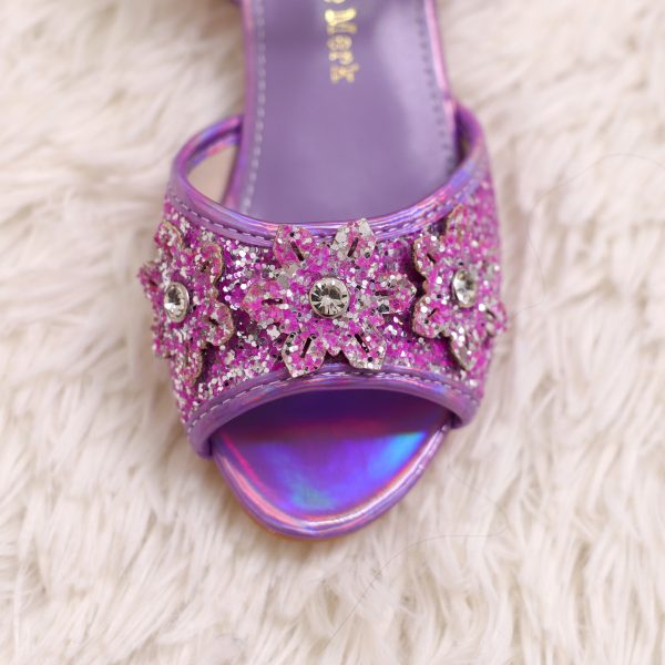 Prinsessenschoenen – Livia – Paars + lila handschoenen - Afbeelding 2