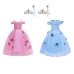 2x Doornroosje prinsessenjurken + accessoires - voordeelpakket