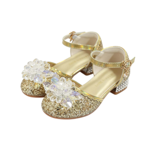 Prinsessenschoenen met hakjes goud