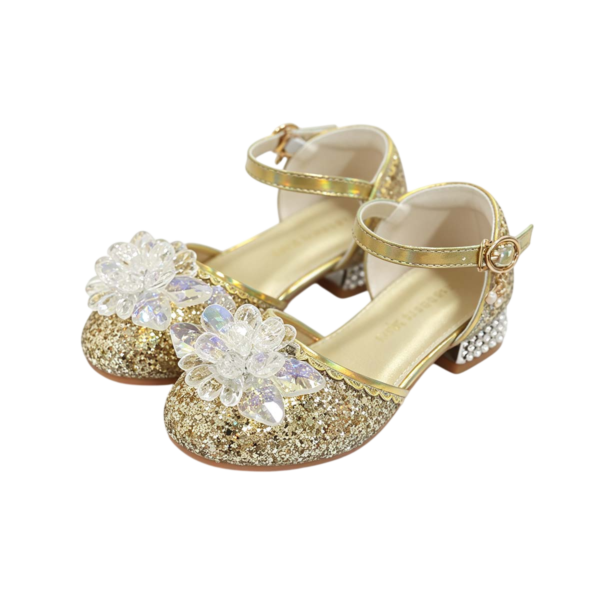 Prinsessenschoenen met hakjes goud