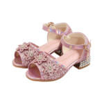 Prinsessenschoenen Livia met hakjes roze