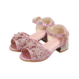 Prinsessenschoenen Livia met hakjes roze