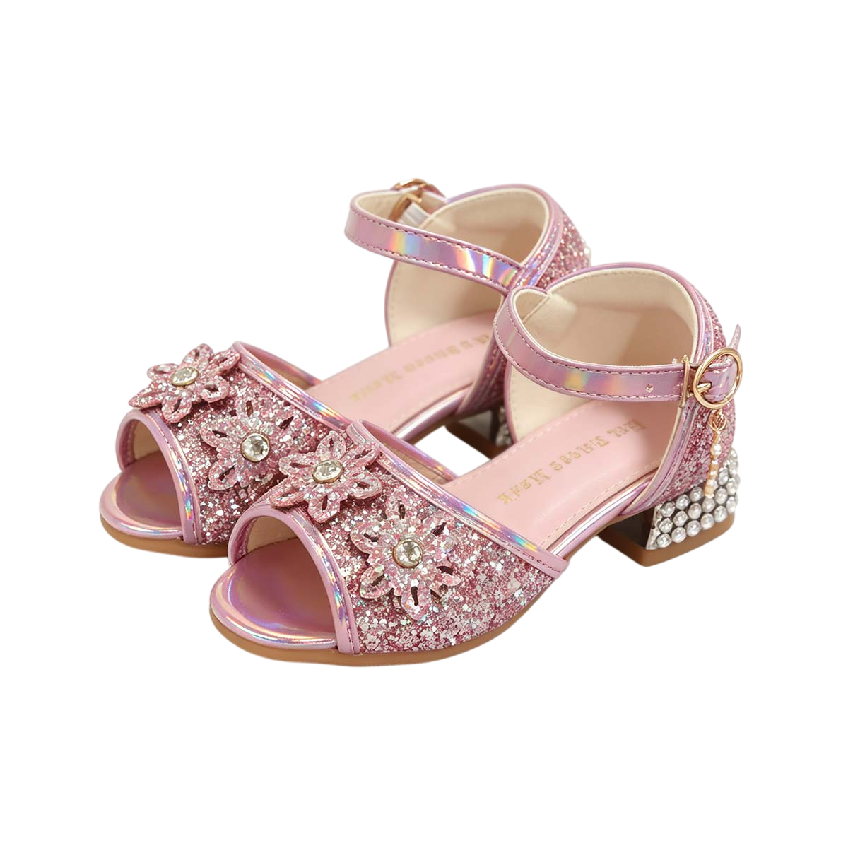 Prinsessenschoenen Livia met hakjes roze