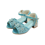 Prinsessenschoenen Livia met hakjes blauw