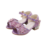Prinsessenschoenen Livia met hakjes paars