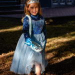 Prinsessenjurk Frozen Elsa donkerblauw 1