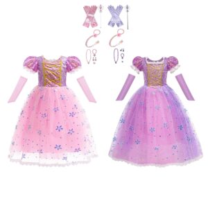 2 Rapunzel prinsessenjurken