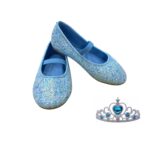 PrinsessenschoenenVivienne blauw met glitters en gratis tiara